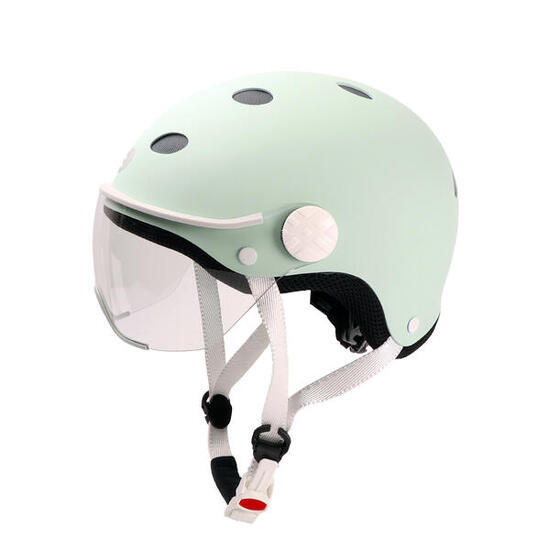 CITY Fahrradhelm mit farbigem Visier White Pearl