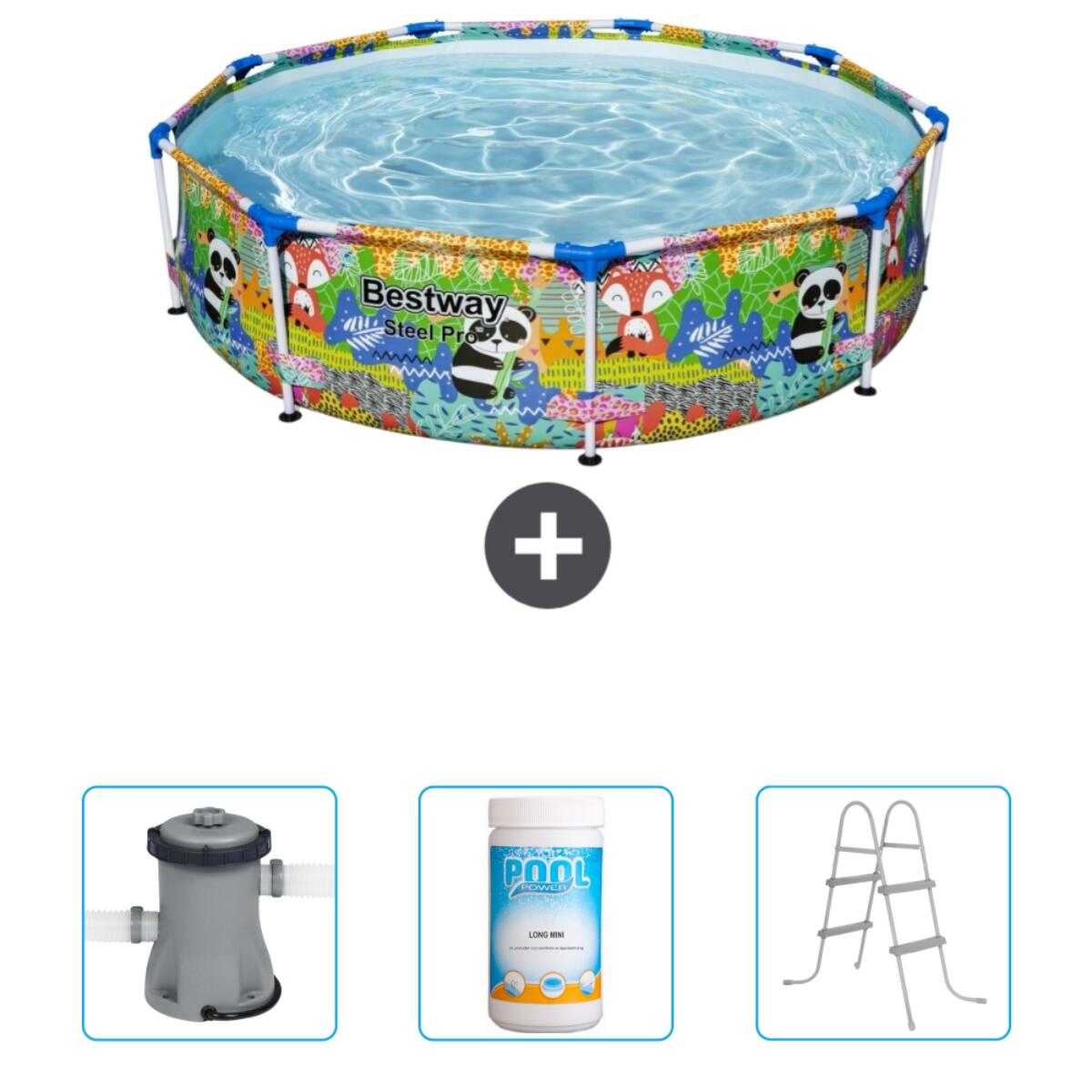 Bestway - Piscine Ronde Steel Pro - 274x66 Cm + Accessoires Cb48 - Piscine - Multicolore - Taille Unique - Decathlon