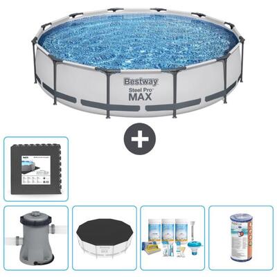 Bestway steel pro max rond - 366x76 cm + accessoires cb13
