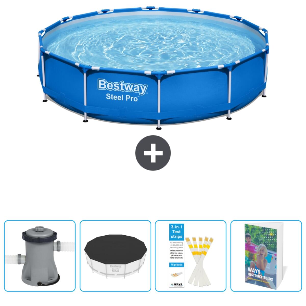 Bestway Steel Pro Round - 366x76 cm + Accessoires CB76 1/6