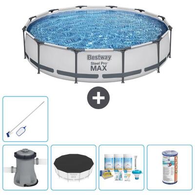 Bestway steel pro max rond - 366x76 cm + accessoires cb15