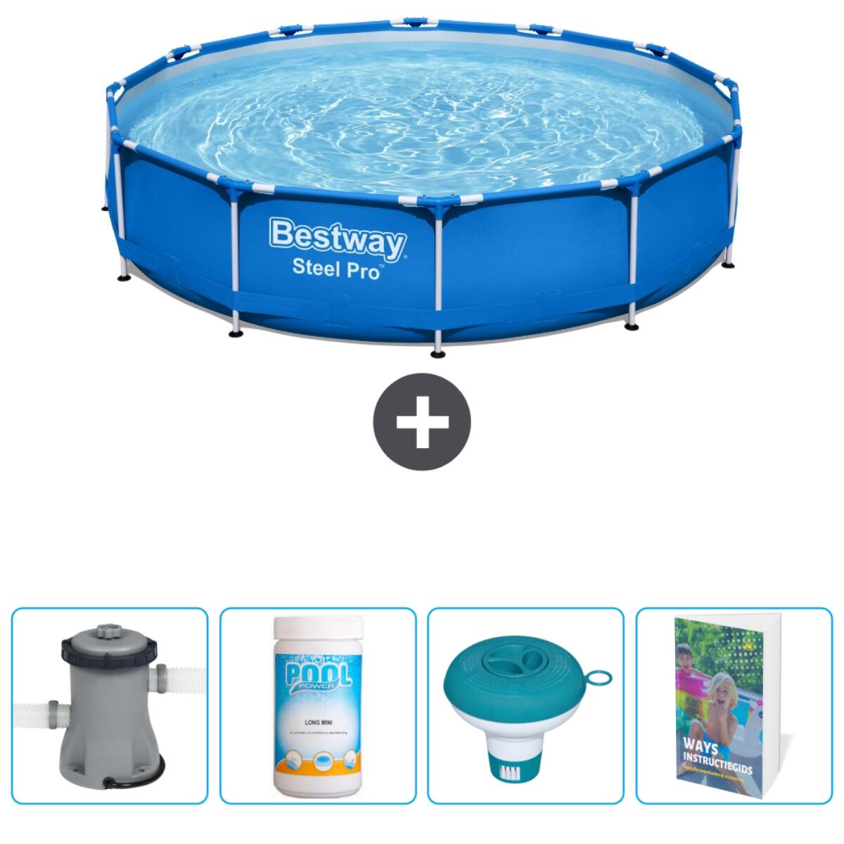 Piscine Ronde Steel Pro - 366x76 cm + Accessoires CB67 1/6