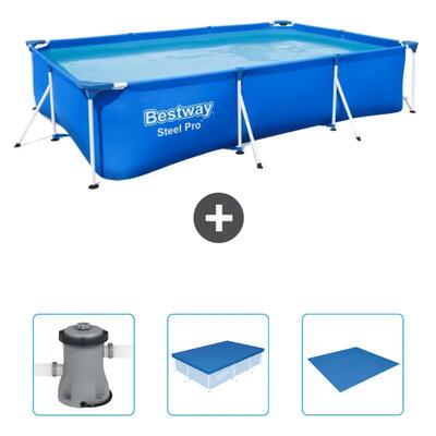Bestway steel pro rechthoekig - 300x201x66 cm + accessoires cb40