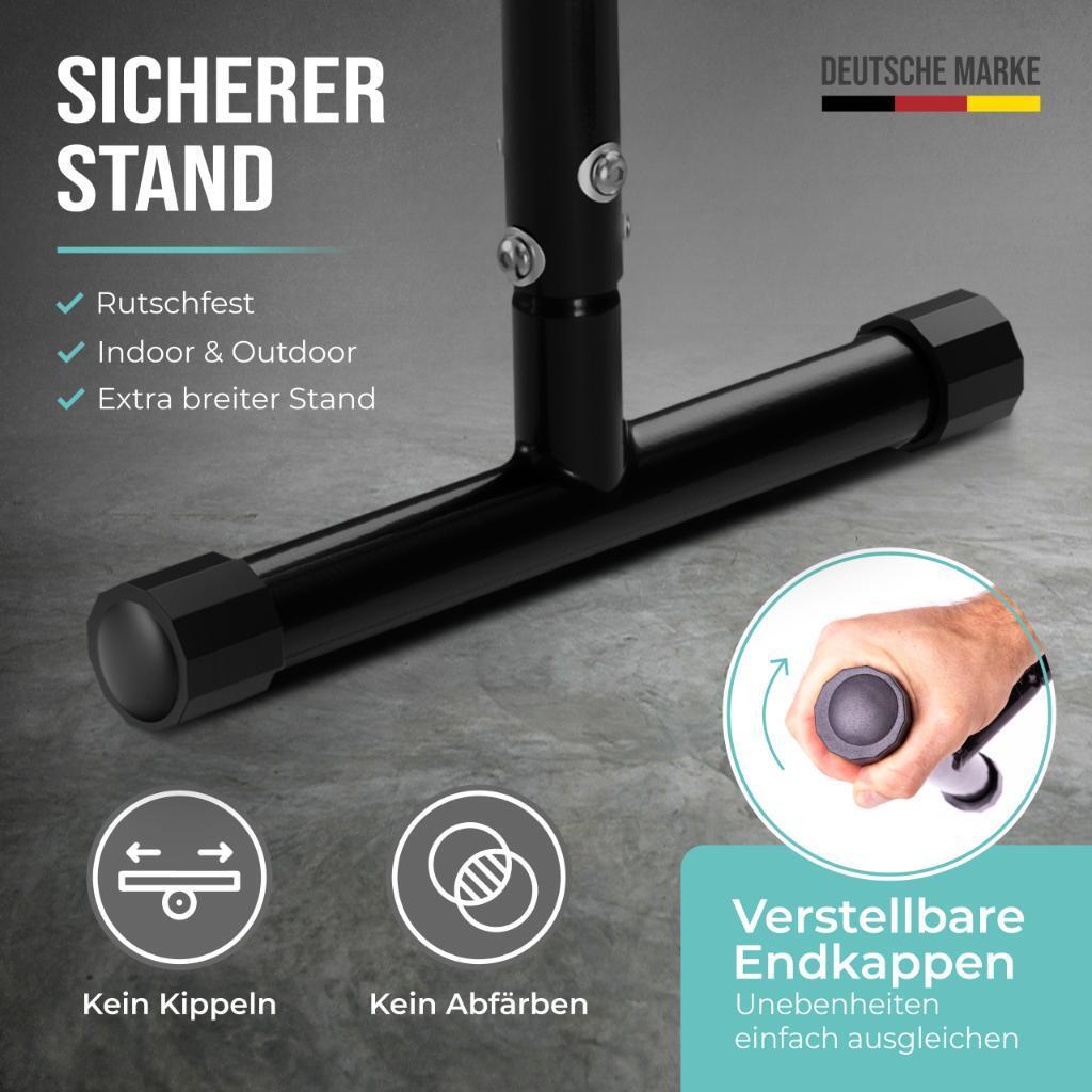 Fitness Parallettes aus Stahl, extra breiter Griff & rutschfest 4/8