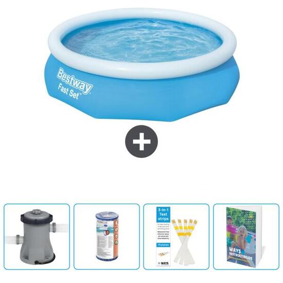 Piscine Gonflable Ronde Fast Set - 305x76 cm + Accessoires CB70
