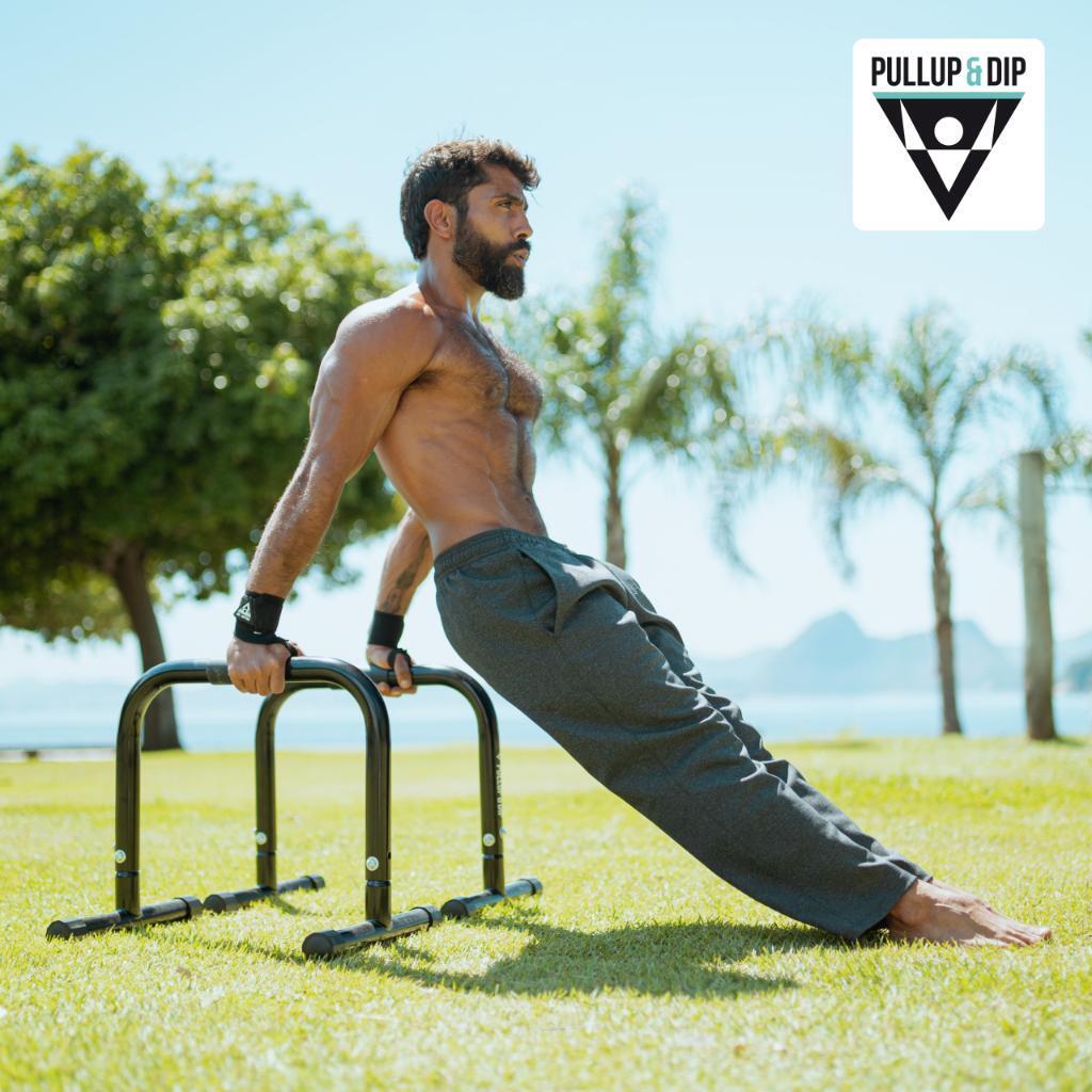 Fitness Parallettes aus Stahl, extra breiter Griff & rutschfest 7/8