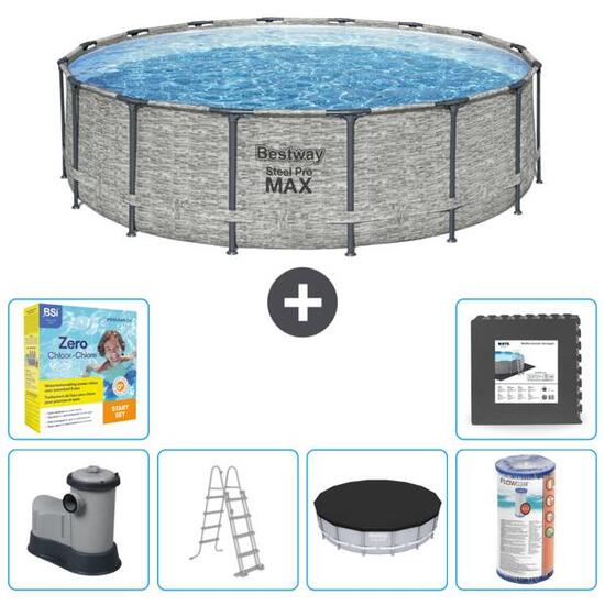 Bestway Steel Pro MAX Rund - 488x122 cm + Accessoires CB35
