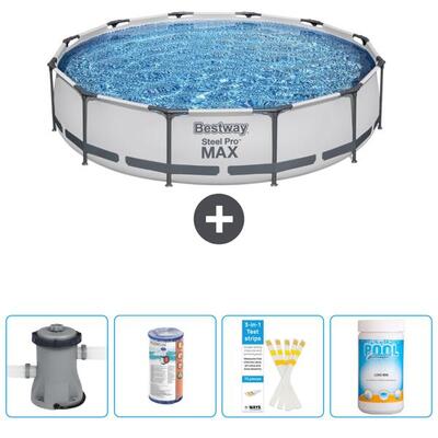 Bestway steel pro max rond - 366x76 cm + accessoires cb49