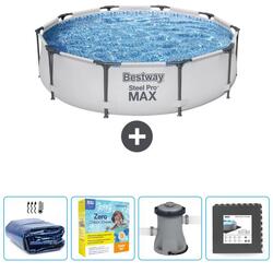 Piscine Ronde Steel Pro MAX - 305x76 cm + Accessoires CB8