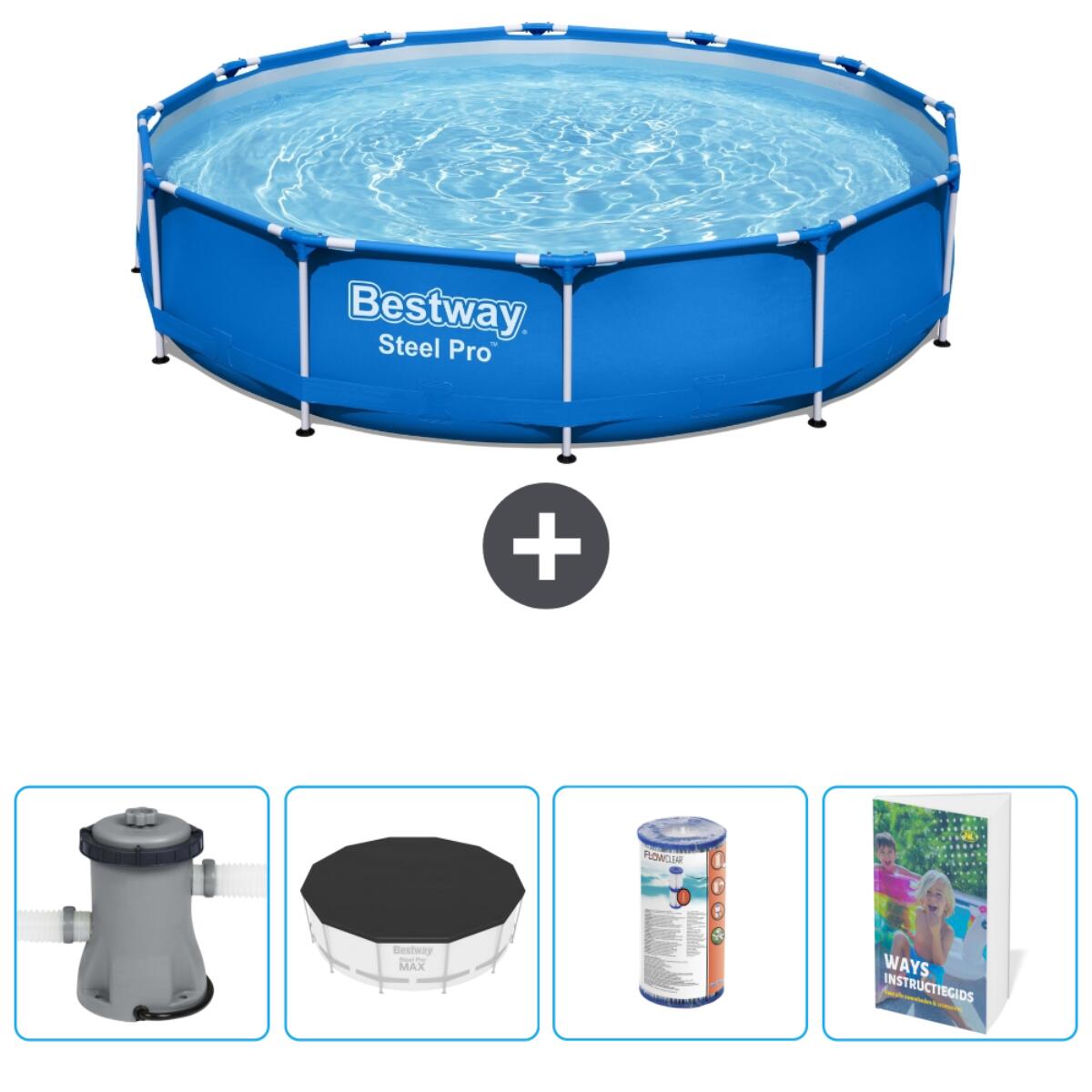 Piscine Ronde Steel Pro - 366x76 cm + Accessoires CB74 1/6
