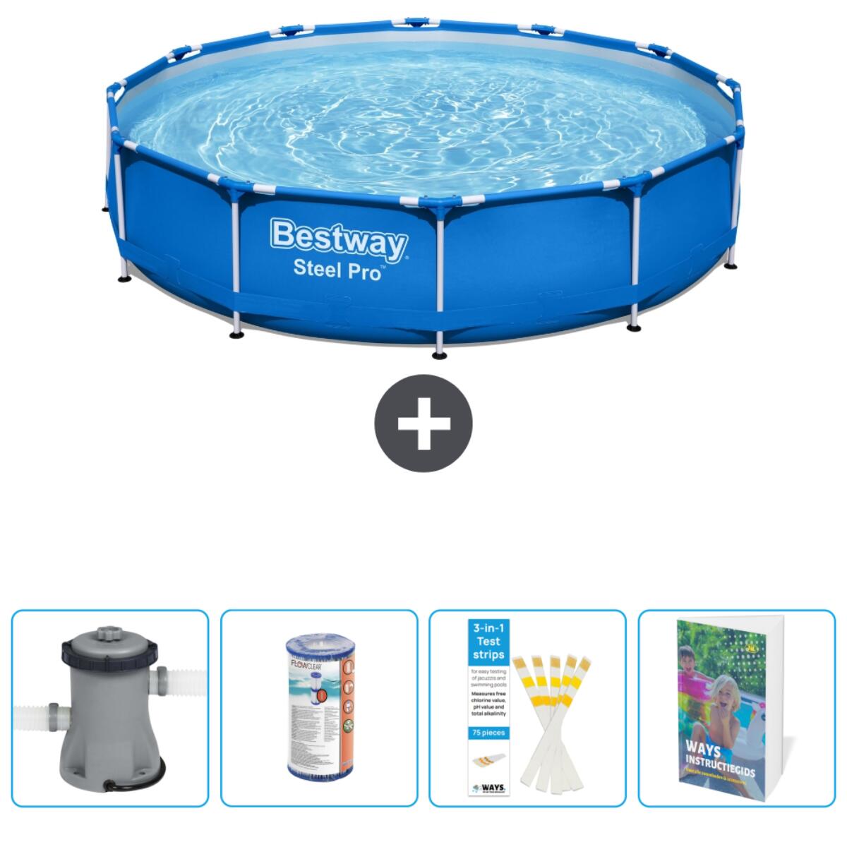 Bestway Steel Pro Round - 366x76 cm + Accessoires CB70 1/6