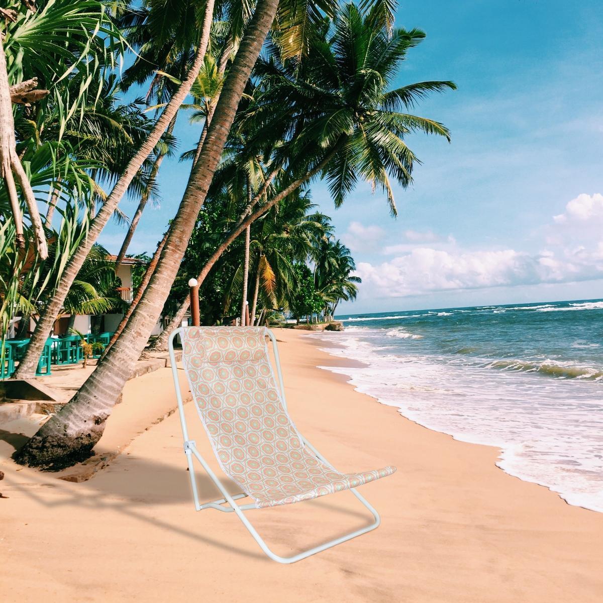 Leżak turystyczny z zagłówkiem ProBeach z zagłówkiem 7/7