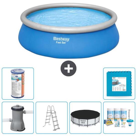 Piscine Gonflable Ronde Fast Set - 457x122 cm + Accessoires CB22