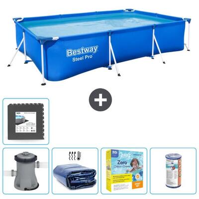 Bestway steel pro rechthoekig - 300x201x66 cm + accessoires cb18