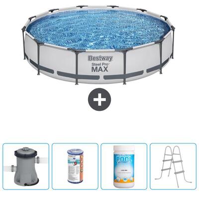 Bestway steel pro max rond - 366x76 cm + accessoires cb60
