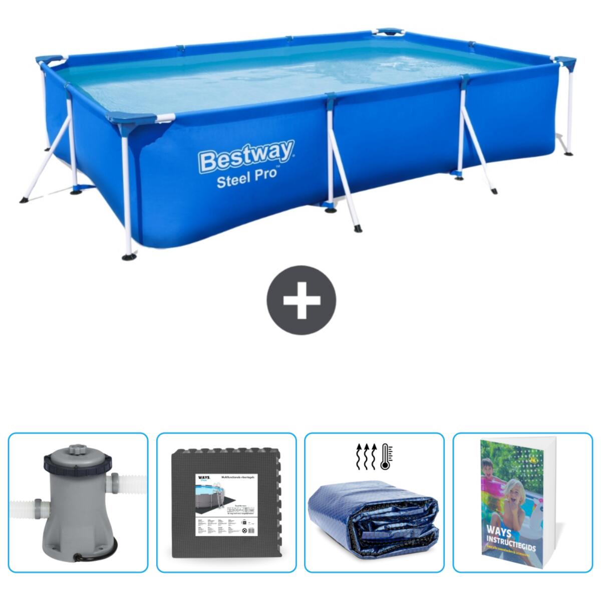 Bestway Steel Pro Rechthoekig - 300x201x66 cm + Accessoires CB84 1/7