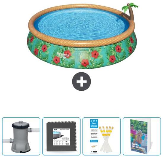Piscine Gonflable Ronde Fast Set - 457x84 cm + Accessoires CB78