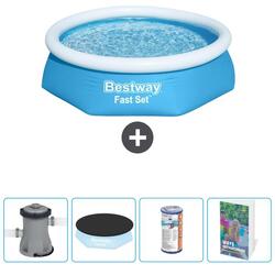 Piscine Gonflable Ronde Fast Set - 244x61 cm + Accessoires CB74