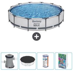 Piscine Ronde Steel Pro MAX - 366x76 cm + Accessoires CB74