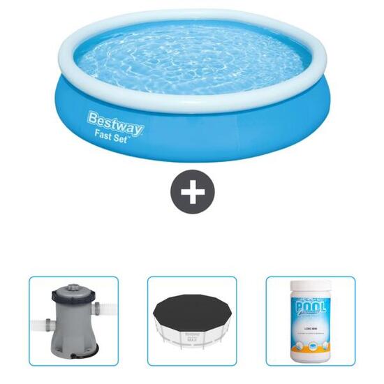 Piscine Gonflable Ronde Fast Set - 366x76 cm + Accessoires CB39