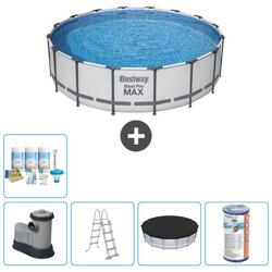 Piscine Ronde Steel Pro MAX - 488x122 cm + Accessoires CB29