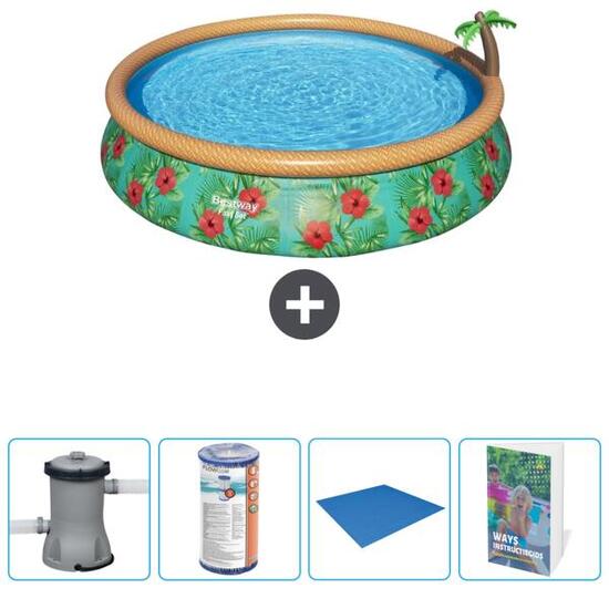 Piscine Gonflable Ronde Fast Set - 457x84 cm + Accessoires CB66