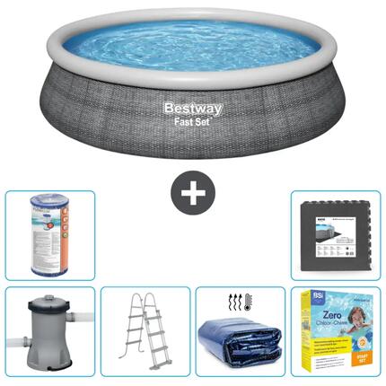 Piscine Gonflable Ronde Fast Set - 457x107 cm + Accessoires CB27