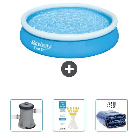 Piscine Gonflable Ronde Fast Set - 366x76 cm + Accessoires CB38