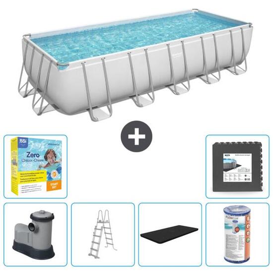 Piscine Rectangulaire Power Steel - 640x274x132 cm + Accessoires CB35