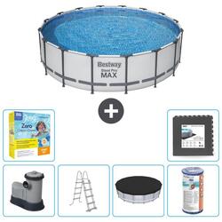 Piscine Ronde Steel Pro MAX - 488x122 cm + Accessoires CB35