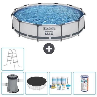 Bestway steel pro max rond - 366x76 cm + accessoires cb14