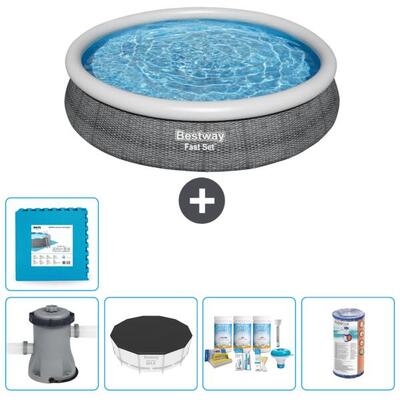 Bestway fast set rond - 366x76 cm + accessoires cb12