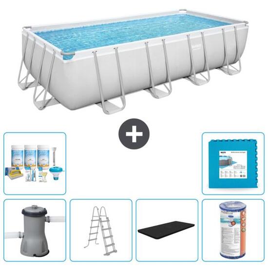 Piscine Rectangulaire Power Steel - 488x244x122 cm + Accessoires CB30