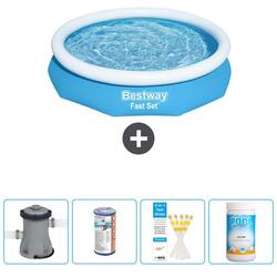 Piscine Gonflable Ronde Fast Set - 305x66 cm + Accessoires CB49