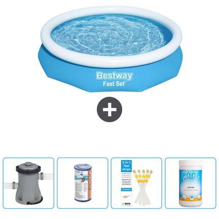 Piscine Gonflable Ronde Fast Set - 305x66 cm + Accessoires CB49