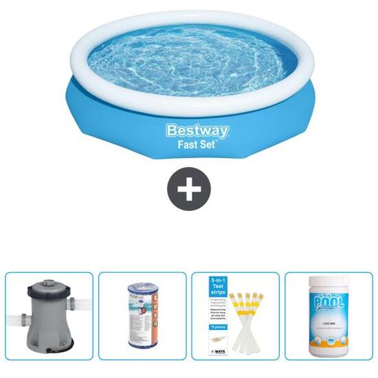 Piscine Gonflable Ronde Fast Set - 305x66 cm + Accessoires CB49