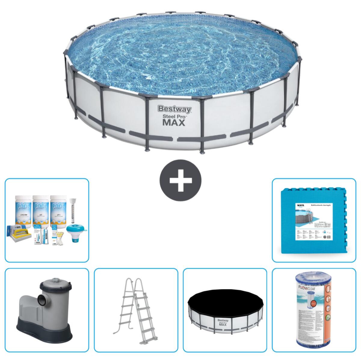 Bestway Steel Pro MAX Rond - 549x122 cm + Accessoires CB30 1/6