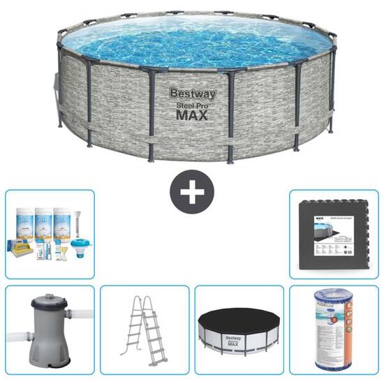 Bestway Steel Pro MAX Rund - 427x122 cm + Accessoires CB31