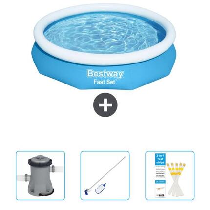 Piscine Gonflable Ronde Fast Set - 305x66 cm + Accessoires CB46