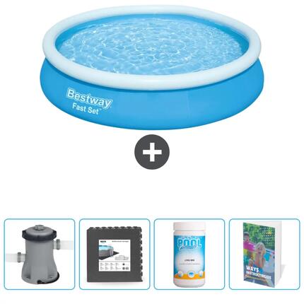 Piscine Gonflable Ronde Fast Set - 244x61 cm + Accessoires CB72