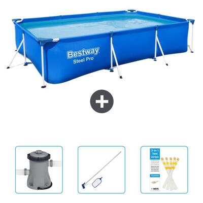 Bestway steel pro rechthoekig - 300x201x66 cm + accessoires cb46