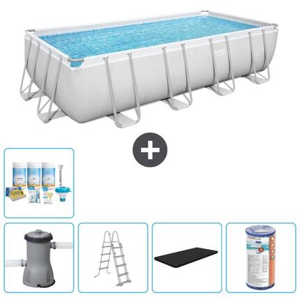 Piscine Rectangulaire Power Steel - 488x244x122 cm + Accessoires CB29