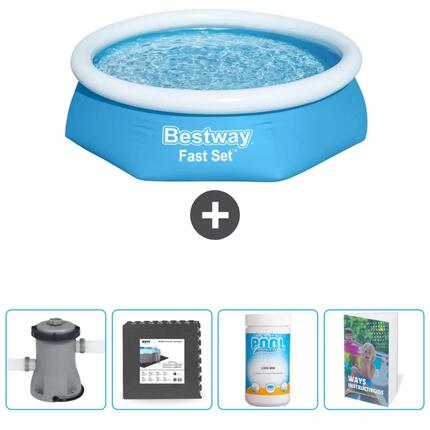 Piscine Gonflable Ronde Fast Set - 244x61 cm + Accessoires CB72