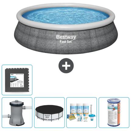 Piscine Gonflable Ronde Fast Set - 457x84 cm + Accessoires CB13