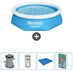 Piscine Gonflable Ronde Fast Set - 305x66 cm + Accessoires CB66