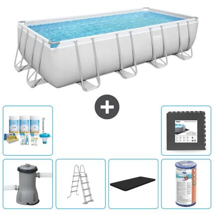 Piscine Rectangulaire Power Steel - 488x244x122 cm + Accessoires CB31