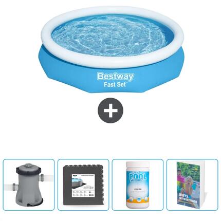 Piscine Gonflable Ronde Fast Set - 244x61 cm + Accessoires CB72
