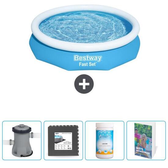 Piscine Gonflable Ronde Fast Set - 305x66 cm + Accessoires CB72