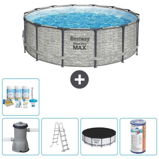 Bestway Steel Pro MAX Rund - 427x122 cm + Accessoires CB29