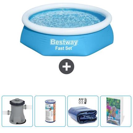 Piscine Gonflable Ronde Fast Set - 305x66 cm + Accessoires CB65
